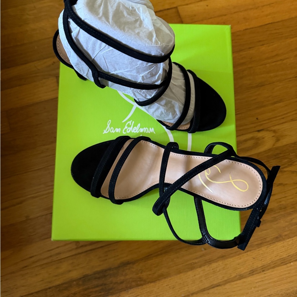 Sam Edelman Black Strappy Heels